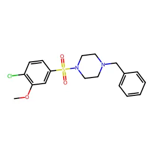 1-Benzyl-4-(4-chloro-3-methoxyphenyl)sulfonylpiperazine structure