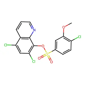 5,7-Dichloro-8-quinolyl 4-chloro-3-methoxybenzenesulfonate structure