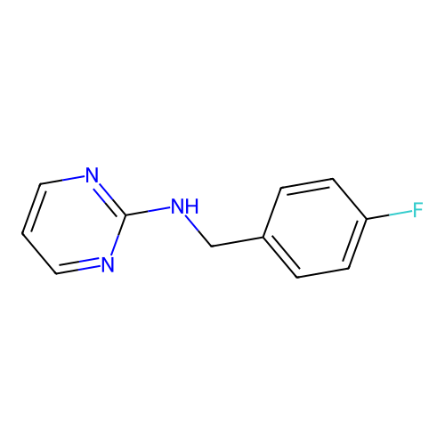 N-[(4-fluorophenyl)methyl]pyrimidin-2-amine structure
