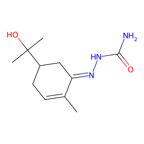 [[5-(2-Hydroxypropan-2-yl)-2-methylcyclohex-2-en-1-ylidene]amino]urea structure