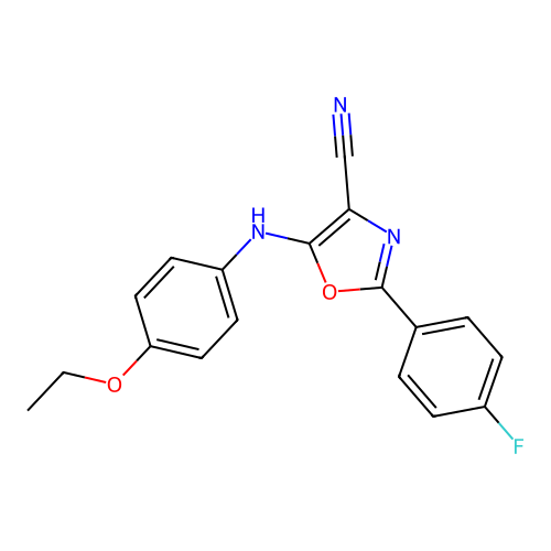 5-[(4-Ethoxyphenyl)amino]-2-(4-fluorophenyl)-1,3-oxazole-4-carbonitrile structure