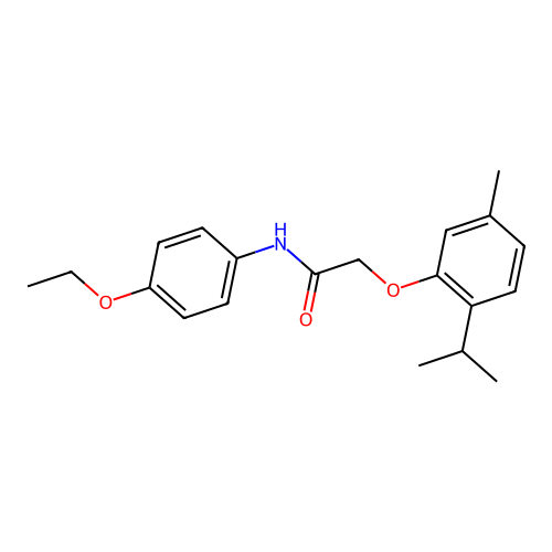 N-(4-ethoxyphenyl)-2-(2-isopropyl-5-methylphenoxy)acetamide structure