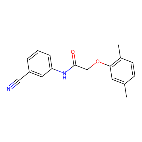 N-(3-cyanophenyl)-2-(2,5-dimethylphenoxy)acetamide structure