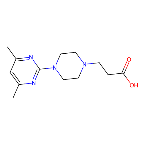 3-[4-(4,6-Dimethyl-pyrimidin-2-yl)-piperazin-1-yl]-propionic acid structure