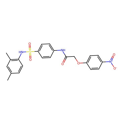 N-[4-[(2,4-dimethylphenyl)sulfamoyl]phenyl]-2-(4-nitrophenoxy)acetamide structure