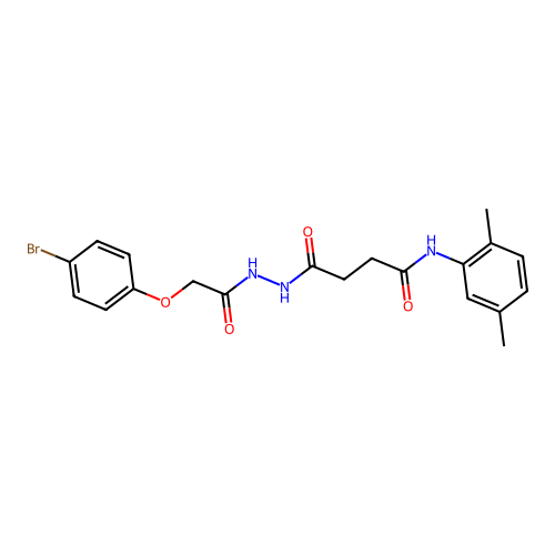 4-{2-[(4-bromophenoxy)acetyl]hydrazino}-N-(2,5-dimethylphenyl)-4-oxobutanamide structure