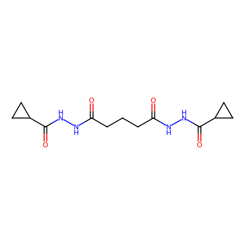 N'1,N'5-di(cyclopropanecarbonyl)glutarohydrazide structure