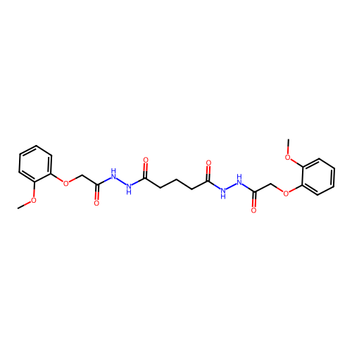 N'~1~,N'~5~-bis[(2-methoxyphenoxy)acetyl]pentanedihydrazide structure