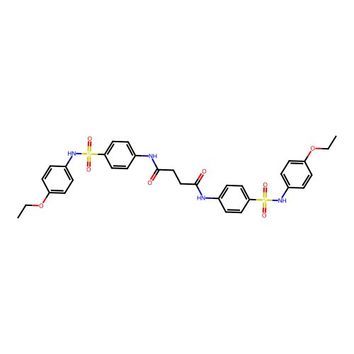 N,N'-bis{4-[(4-ethoxyphenyl)sulfamoyl]phenyl}butanediamide structure