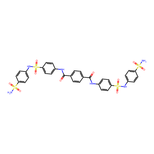 N,N'-bis{4-[(4-sulfamoylphenyl)sulfamoyl]phenyl}benzene-1,4-dicarboxamide structure
