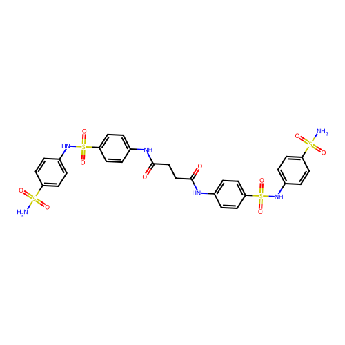 N,N'-bis[4-[(4-sulfamoylphenyl)sulfamoyl]phenyl]butanediamide structure