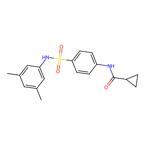 N-[4-[(3,5-dimethylphenyl)sulfamoyl]phenyl]cyclopropanecarboxamide structure