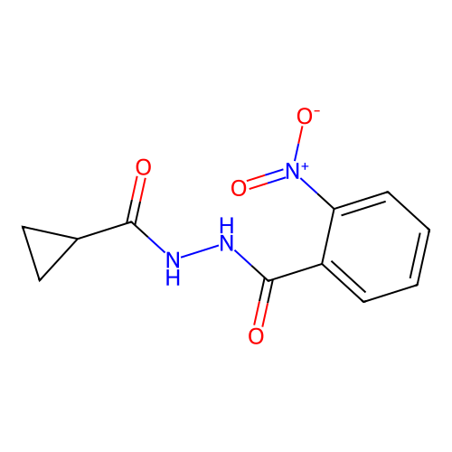 N'-(cyclopropylcarbonyl)-2-nitrobenzohydrazide structure
