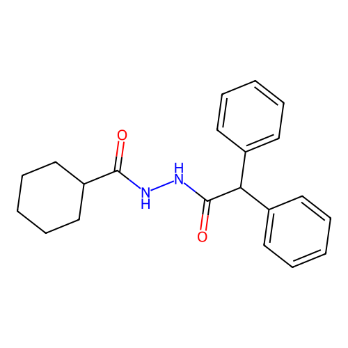 N'-(2,2-diphenylacetyl)cyclohexanecarbohydrazide structure