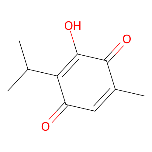 2,5-Cyclohexadiene-1,4-dione, 3-hydroxy-5-methyl-2-(1-methylethyl)- structure