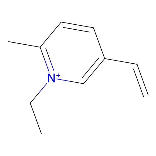 Pyridinium, 5-ethenyl-1-ethyl-2-methyl- structure