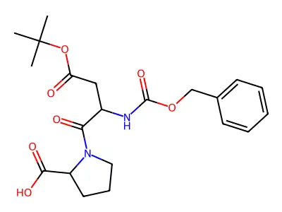 t-Butyl-N-carbobenzyloxy-L-aspartyl-L-proline structure
