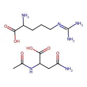 L-Asparagine, N2-acetyl-, compd. with L-arginine (1:1) structure