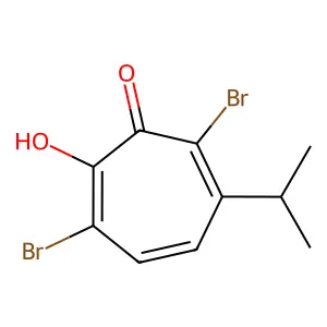 3,7-Dibromo-4-isopropyltropolone structure
