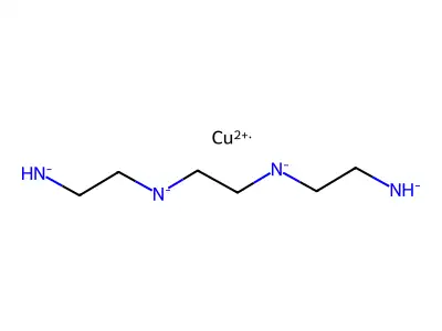 Copper 2-azanidylethyl-[2-(2-azanidylethylazanidyl)ethyl]azanide structure