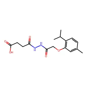 4-{2-[(2-Isopropyl-5-methylphenoxy)acetyl]hydrazino}-4-oxobutanoic acid structure