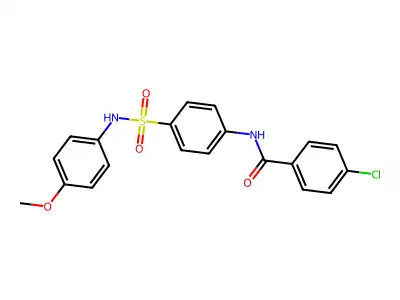 4-chloro-N-[4-[(4-methoxyphenyl)sulfamoyl]phenyl]benzamide structure