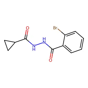 2-bromo-N'-(cyclopropylcarbonyl)benzohydrazide structure