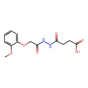4-(2-(2-(2-Methoxyphenoxy)acetyl)hydrazinyl)-4-oxobutanoic acid structure