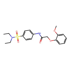N-{4-[(diethylamino)sulfonyl]phenyl}-2-(2-methoxyphenoxy)acetamide structure