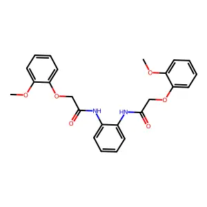 2-(2-methoxyphenoxy)-N-[2-[[2-(2-methoxyphenoxy)acetyl]amino]phenyl]acetamide structure