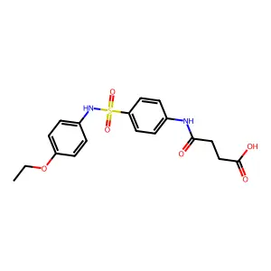 3-[N-(4-{[(4-ethoxyphenyl)amino]sulfonyl}phenyl)carbamoyl]propanoic acid structure
