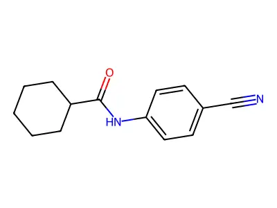 N-(4-cyanophenyl)cyclohexanecarboxamide structure