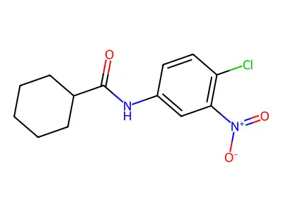 N-(4-chloro-3-nitrophenyl)cyclohexanecarboxamide structure