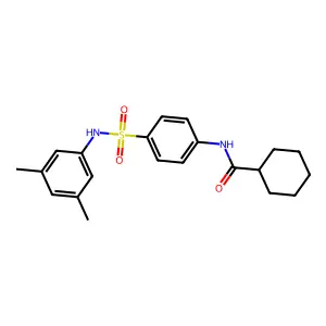 N-[4-[(3,5-dimethylphenyl)sulfamoyl]phenyl]cyclohexanecarboxamide structure