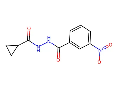 N'-{3-nitrobenzoyl}cyclopropanecarbohydrazide structure