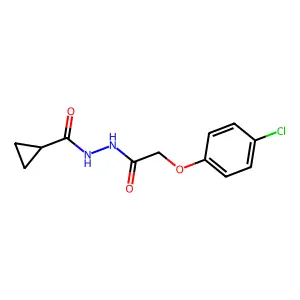 N'-[2-(4-chlorophenoxy)acetyl]cyclopropanecarbohydrazide structure