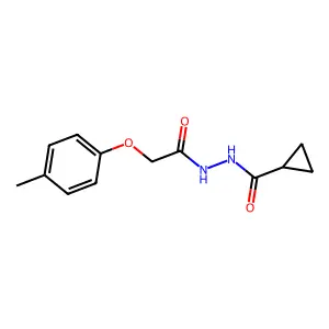 N'-[2-(4-methylphenoxy)acetyl]cyclopropanecarbohydrazide structure