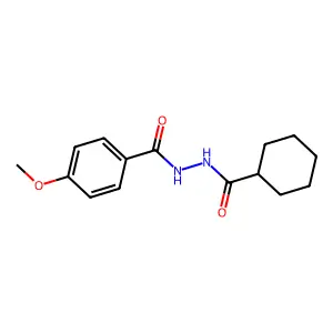 N'-(cyclohexylcarbonyl)-4-methoxybenzohydrazide structure
