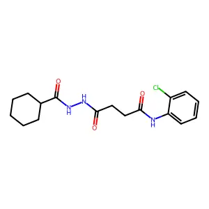 N-(2-chlorophenyl)-4-[2-(cyclohexylcarbonyl)hydrazino]-4-oxobutanamide structure