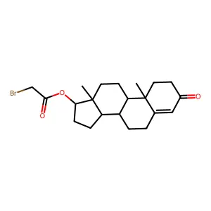 17-Bromoacetoxy-4-androsten-3-one structure