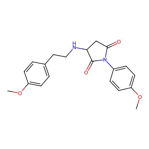 1-(4-Methoxyphenyl)-3-[2-(4-methoxyphenyl)ethylamino]pyrrolidine-2,5-dione structure