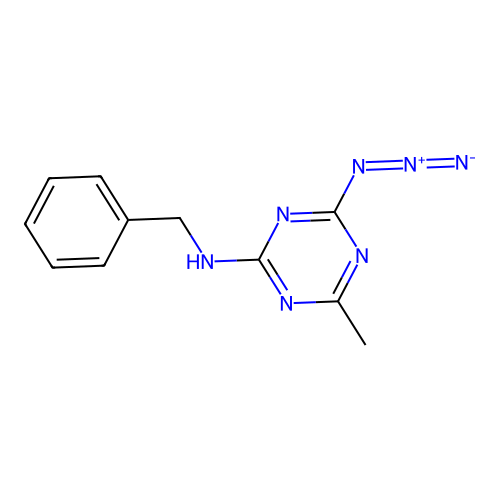 4-azido-N-benzyl-6-methyl-1,3,5-triazin-2-amine structure