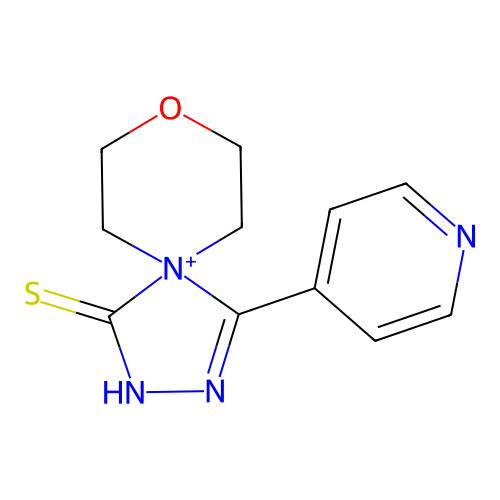 1-Pyridin-4-yl-8-oxa-2,3-diaza-5-azoniaspiro[4.5]dec-1-ene-4-thione structure