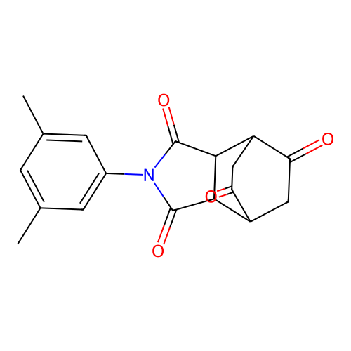 2-(3,5-dimethylphenyl)tetrahydro-1H-4,7-ethanoisoindole-1,3,5,8(2H,4H)-tetrone structure