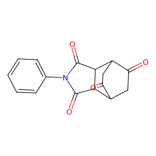 2-phenyltetrahydro-1H-4,7-ethanoisoindole-1,3,5,8(2H,4H)-tetrone structure