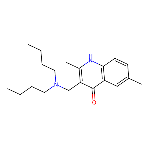 3-[(Dibutylamino)methyl]-2,6-dimethylquinolin-4-ol structure