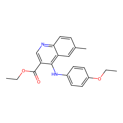 Ethyl 4-[(4-ethoxyphenyl)amino]-6-methylquinoline-3-carboxylate structure