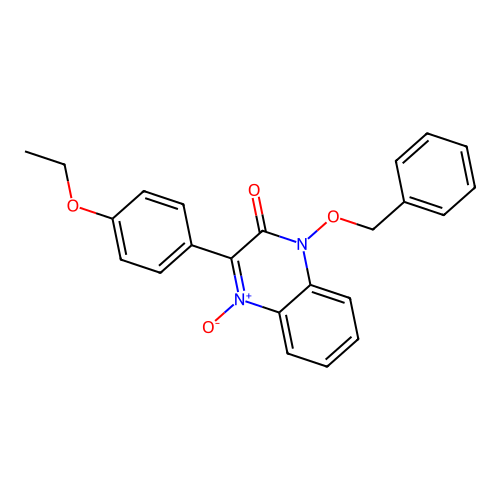 1-(benzyloxy)-3-(4-ethoxyphenyl)quinoxalin-2(1H)-one 4-oxide structure