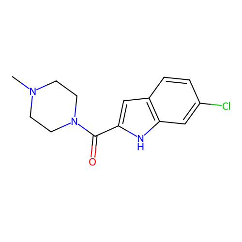 (6-Chloro-1H-indol-2-yl)(4-methylpiperazin-1-yl)methanone structure