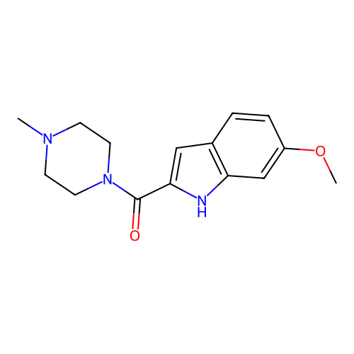 (6-methoxy-1H-indol-2-yl)(4-methylpiperazin-1-yl)methanone structure